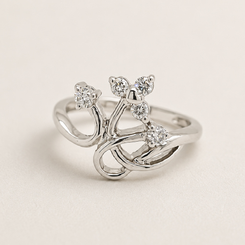 Floral Vine Diamond Ring