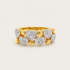 Patterned Hearts Diamond Ring