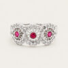 Lattice Filigree Ruby Ring