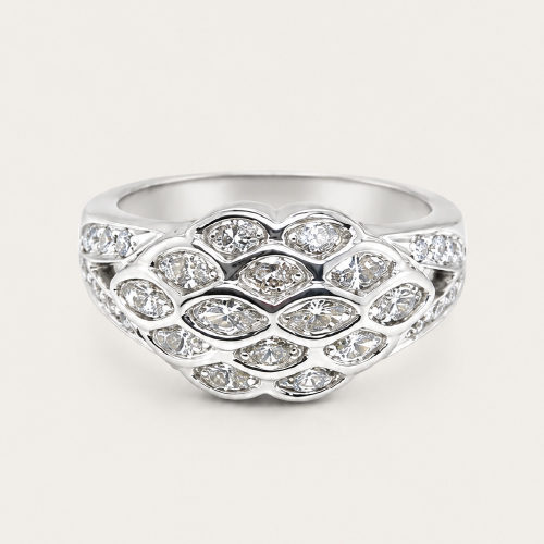 18K White Gold Diamond Ring