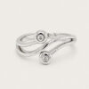 Swirl Double Diamond Ring