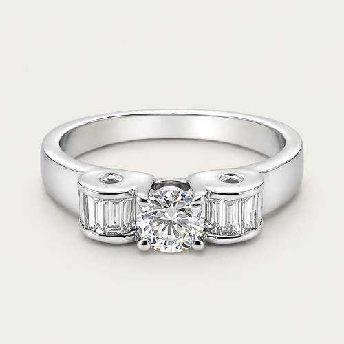 18K White Gold Diamond Ring