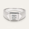 18K White Gold Men's Diamond Ring
