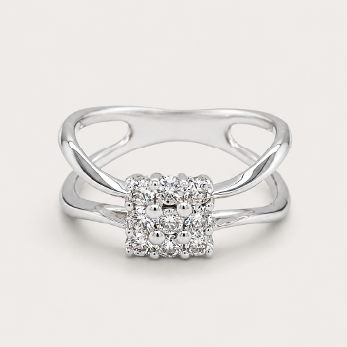 18K White Gold Diamond Ring