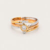 Two Tone Banded Diamond Ring