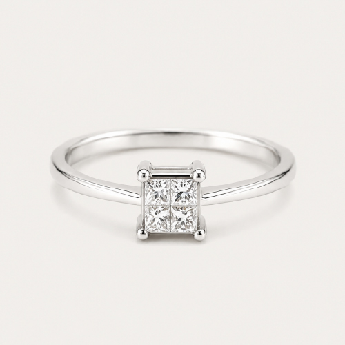 18K White Gold Diamond Ring