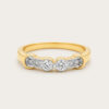 Double Solitaire Pave Diamond Ring