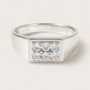 9K White Gold Diamond Ring