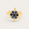 Starburst Blue Sapphire Ring
