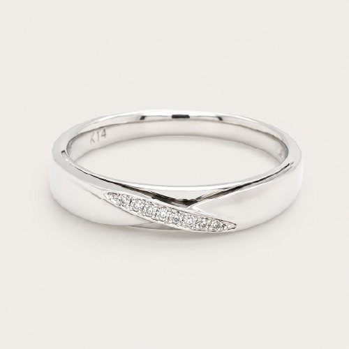 14K White Gold Diamond Momento Ring