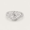 Swirl Pave Diamonds Ring