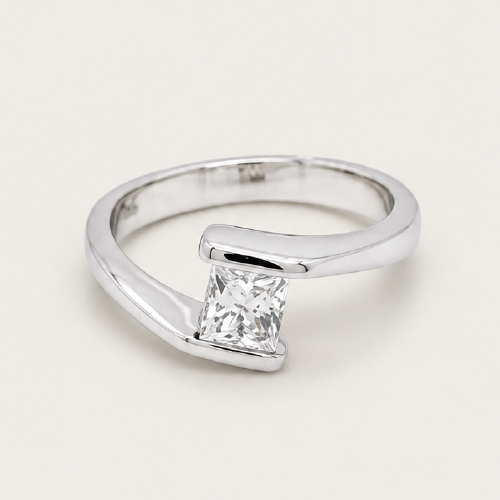Wrap Princess Cut Diamond Ring