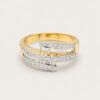 Two Tone Wrap Diamond Ring