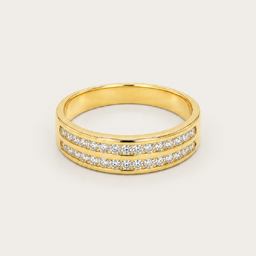 Double Pave Diamond Ring