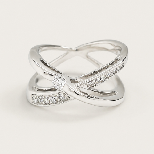 Cross Diamond Ring