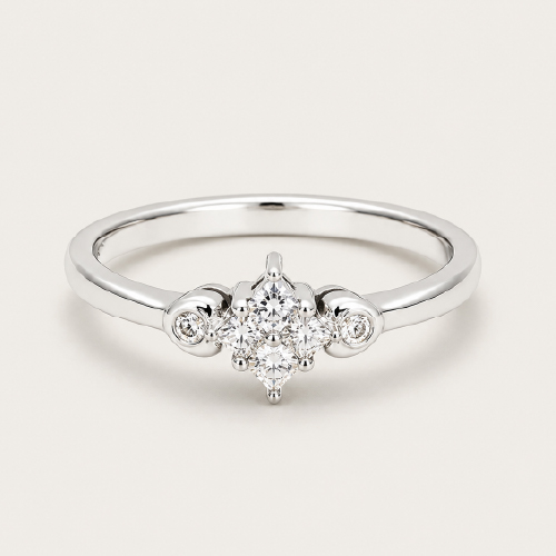 18K White Gold Diamond Ring