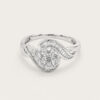 Swirl Double Diamond Ring