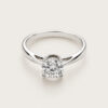 Round Diamond Ring in 18K White Gold