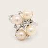 Floral Pearl Diamond Ring