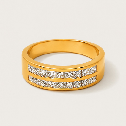 20K Yellow Gold Diamond Ring