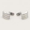 18K White Gold Diamond & Mother of Pearl Cufflink