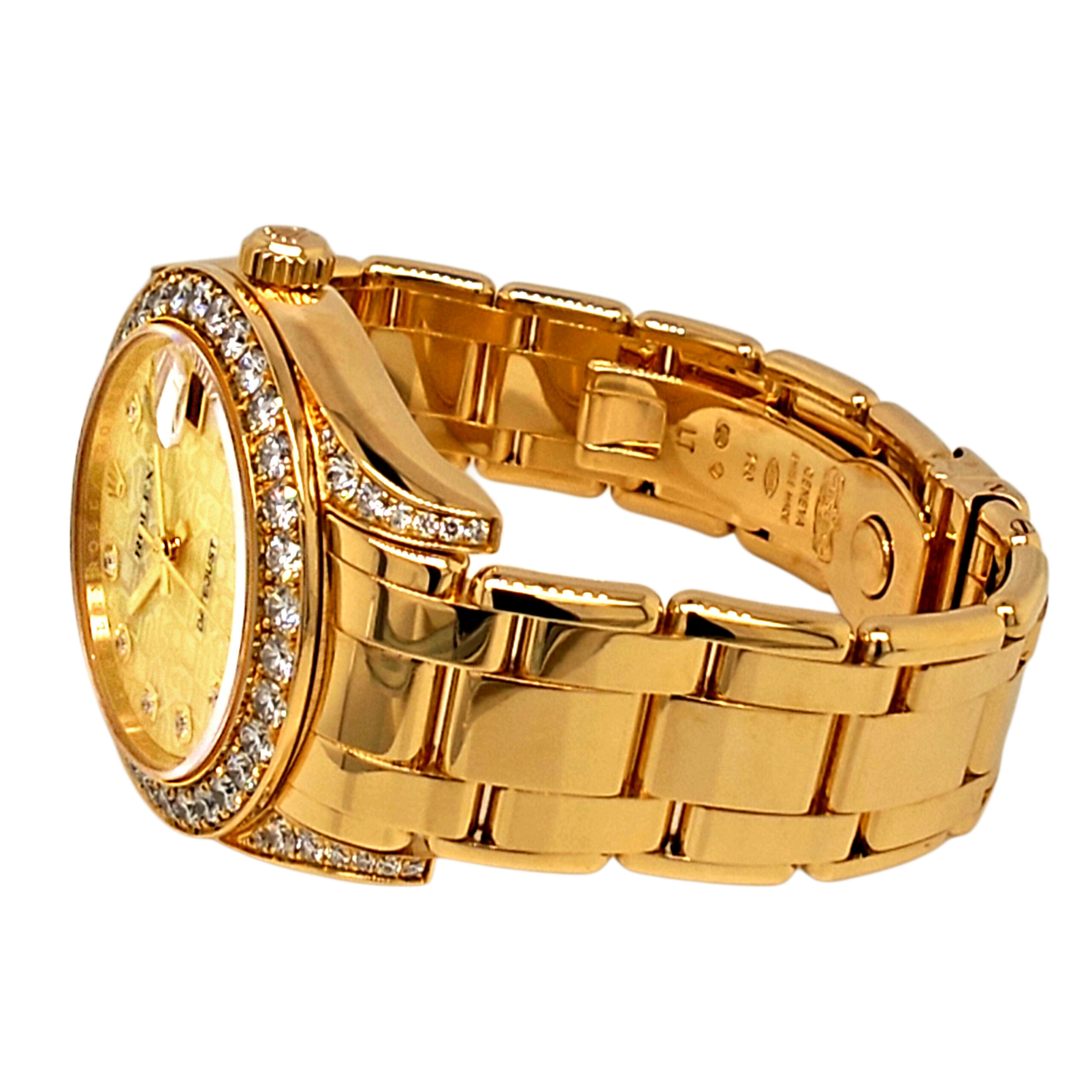 18K Yellow Gold Rolex Pearlmaster Diamond & Mop 81158