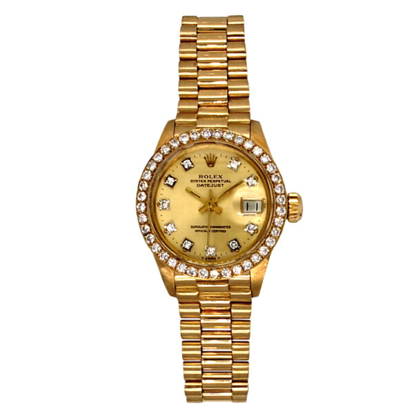 18K Yellow Gold Rolex Lady-Datejust Diamond 6917