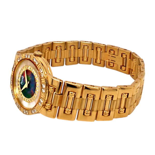 18K Yellow Gold Piaget Dancer Diamond, Mop & Opal