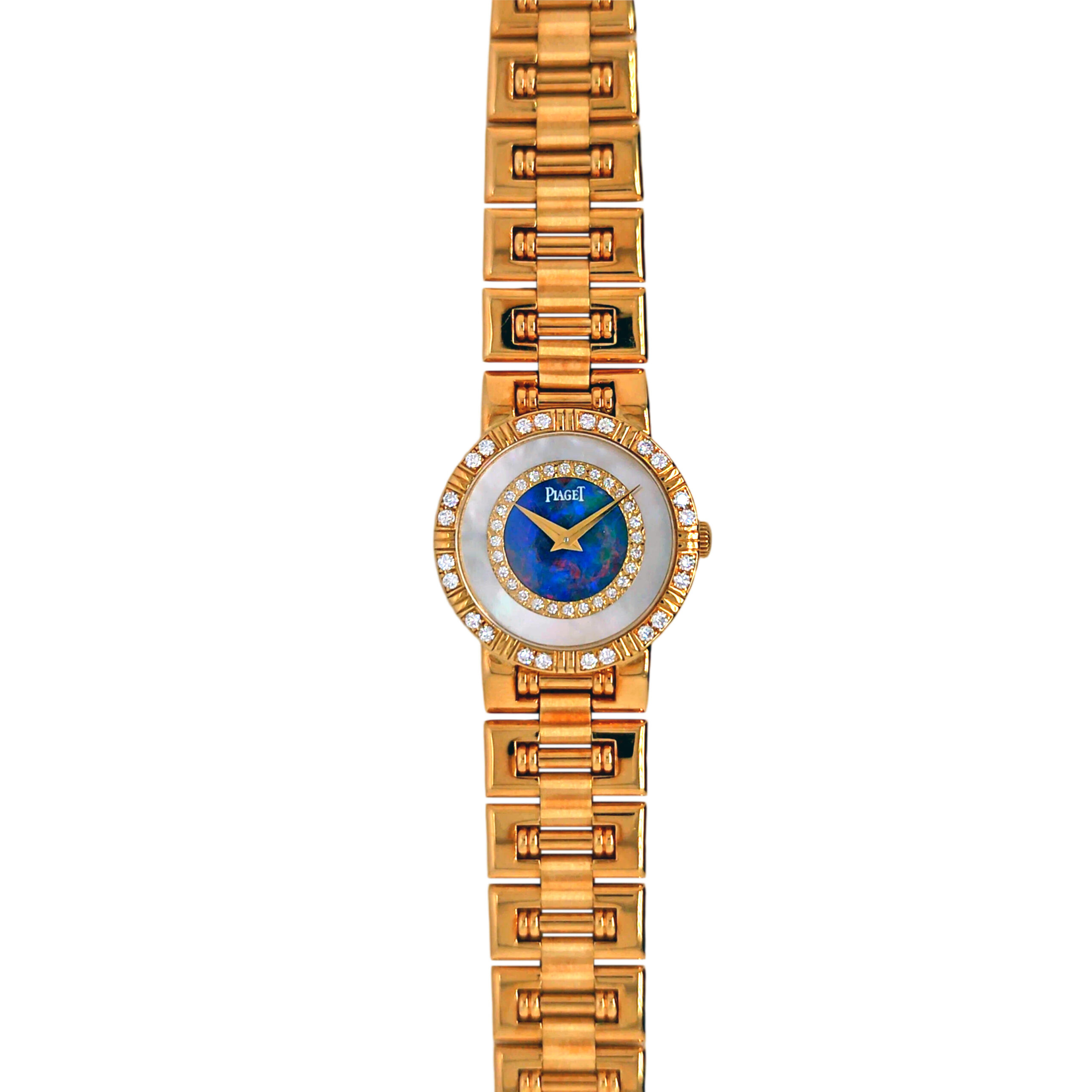 18K Yellow Gold Piaget Dancer Diamond, Mop & Opal