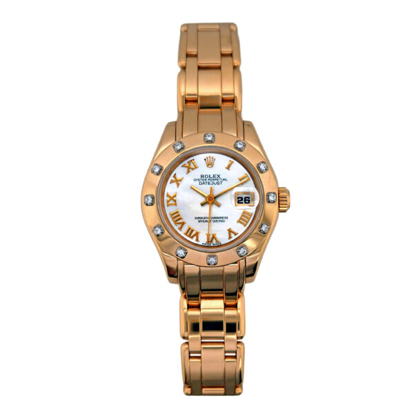 18K Yellow Gold Rolex Lady-Datejust Pearl Master Mop & Diamond 69318