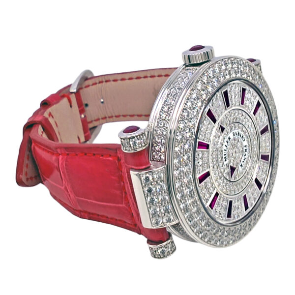 18K White Gold Franck Muller Diamond & Ruby