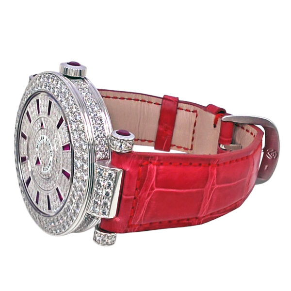 18K White Gold Franck Muller Diamond & Ruby