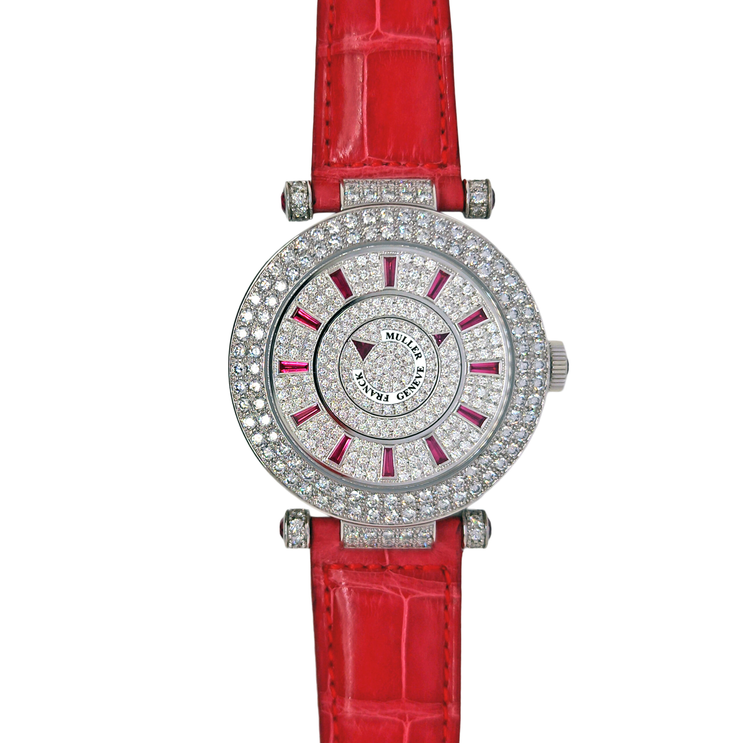 18K White Gold Franck Muller Diamond & Ruby