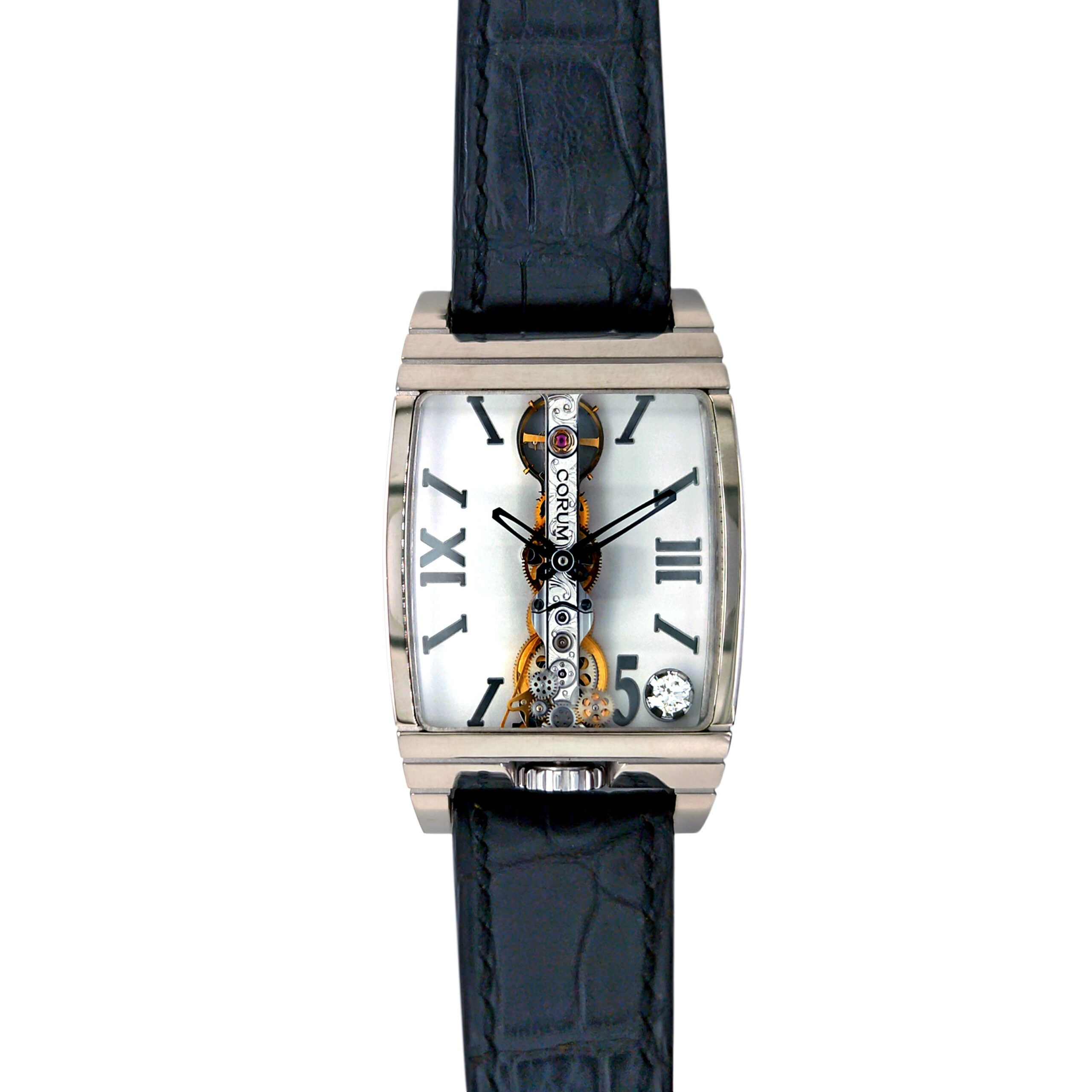 18K White Gold Corum Golden Bridge Diamond