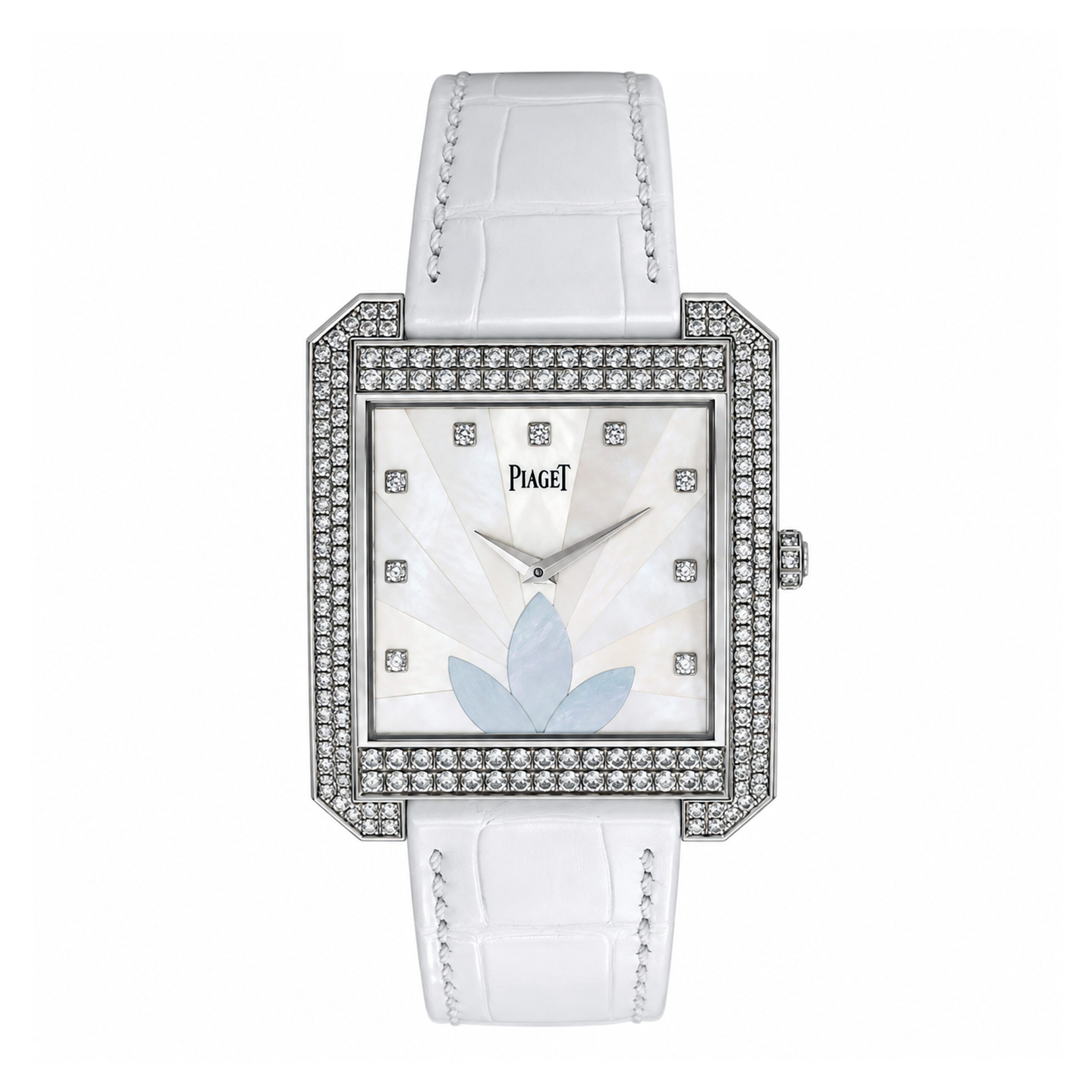 18K White Gold Piaget Diamond & Mop