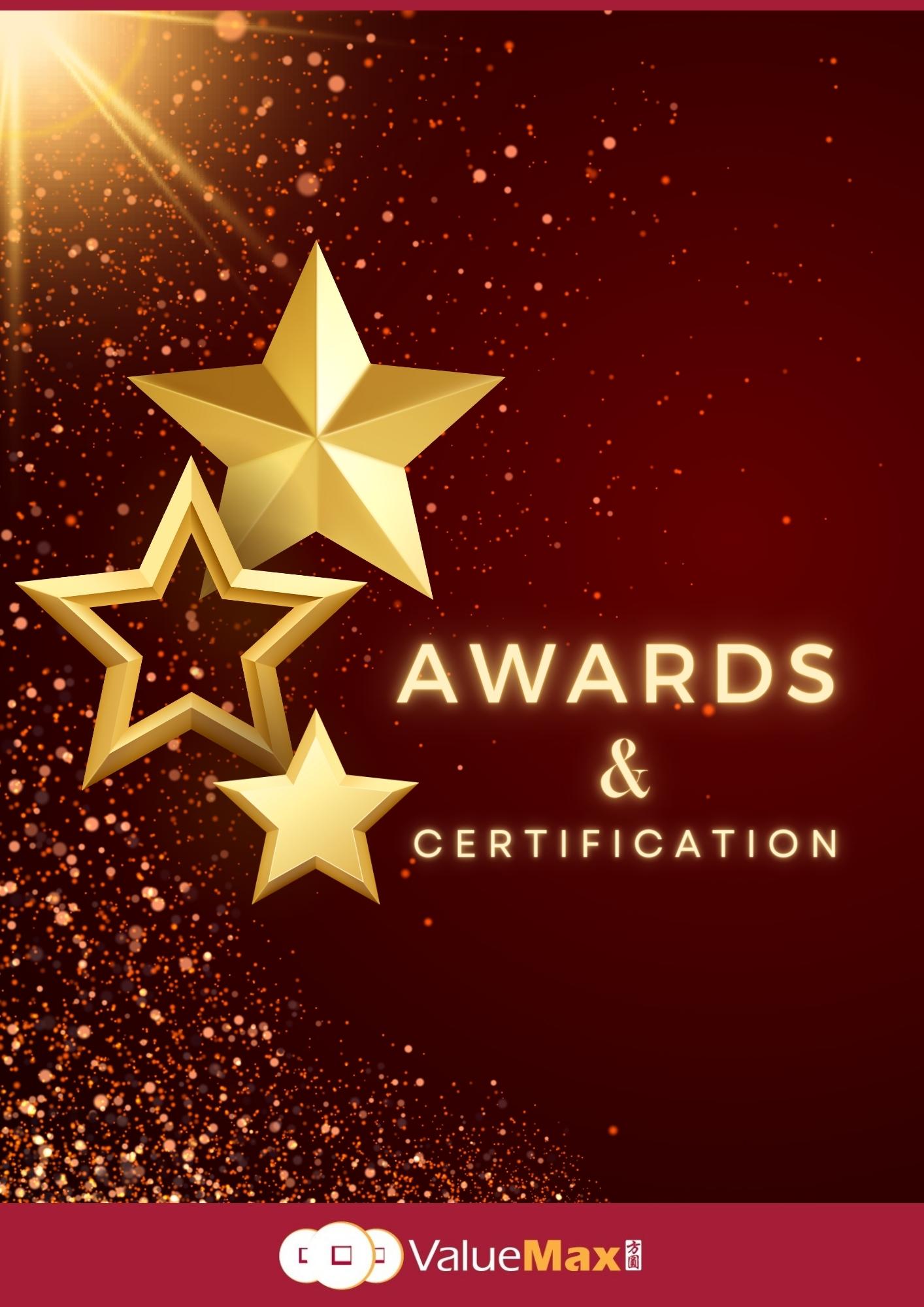 Awards and certification